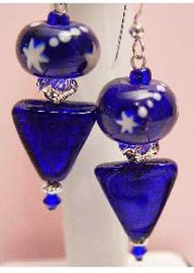 Cobalt Lampwork Earrings