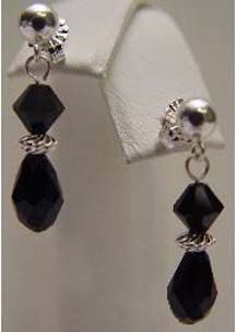 Black Swarovski Earrings